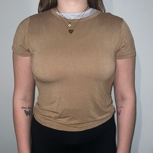 Tan American Eagle tee shirt